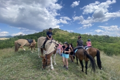 putování s koňmi na kopec Kvítel